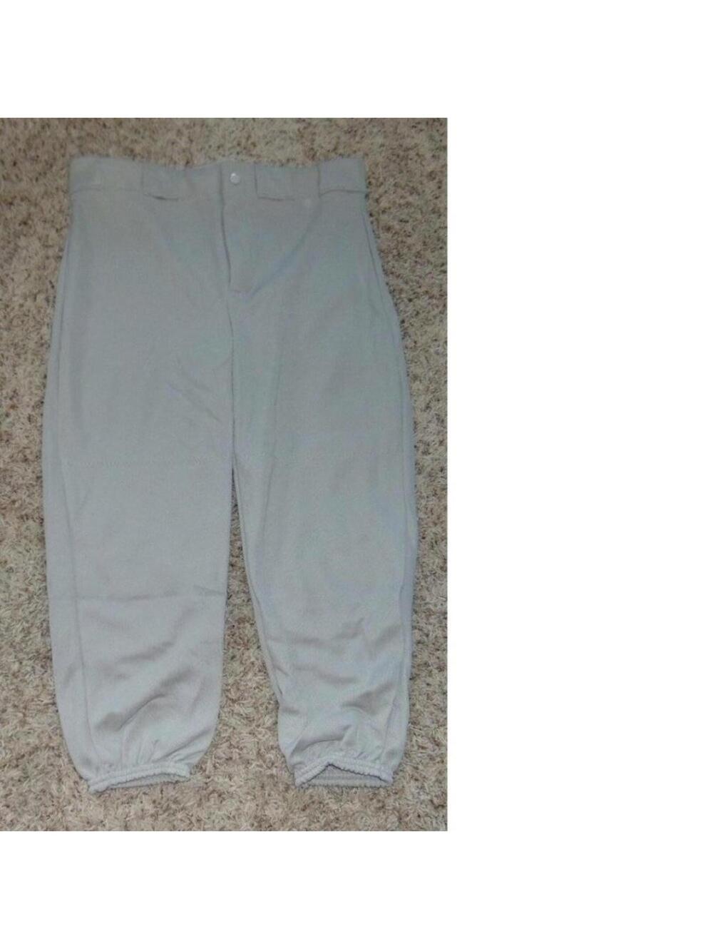 Boys Baseball Pants Bike Youth XL 20/22 Lightweight Gray Elastic Waist